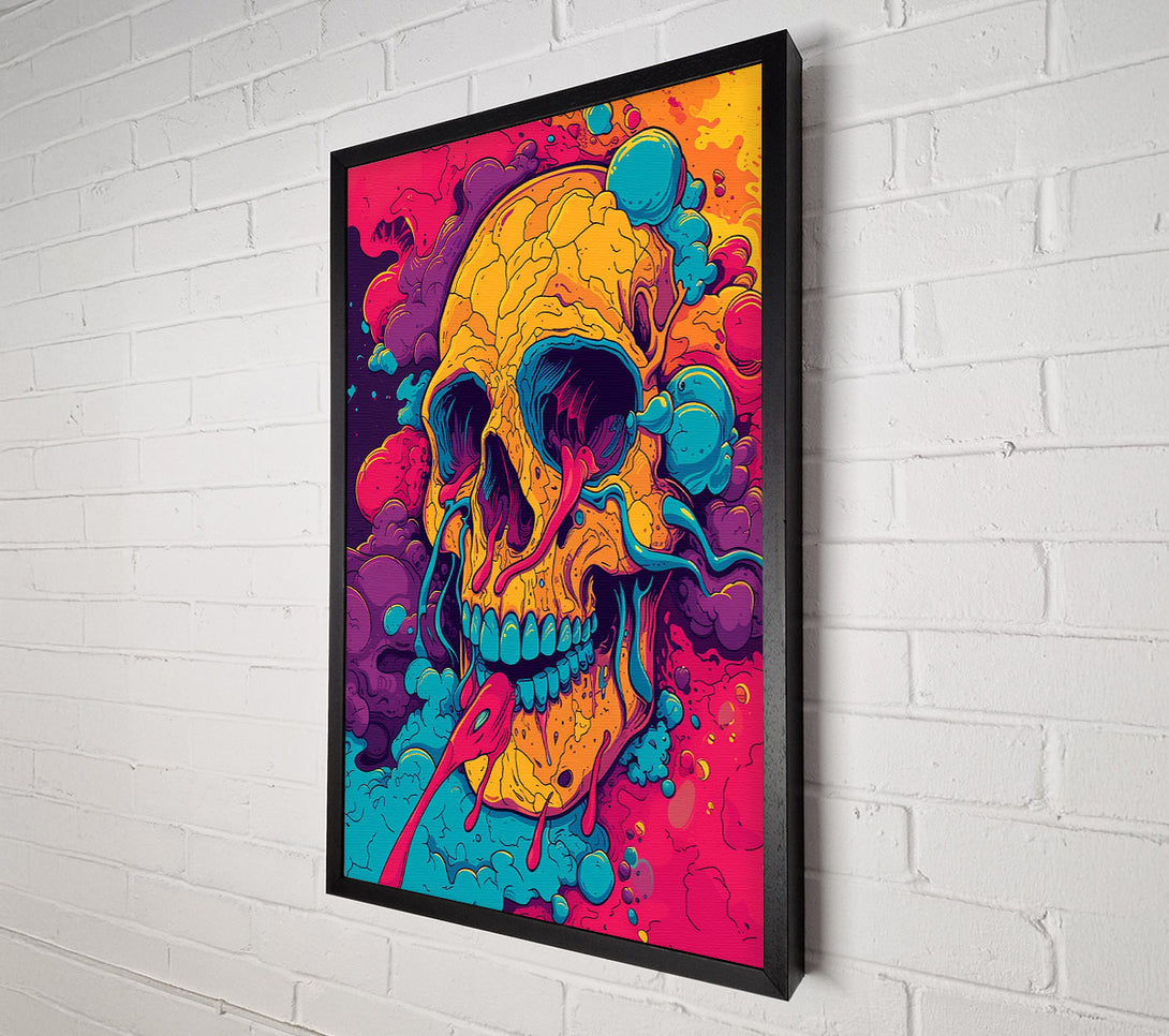  A Canvas Print of Acid Skull Canvas Print