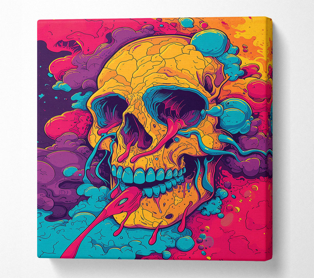  A Canvas Print of Acid Skull Canvas Print