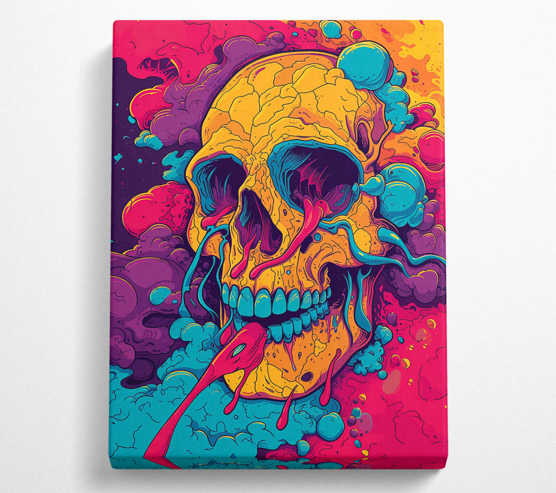  A Canvas Print of Acid Skull Canvas Print