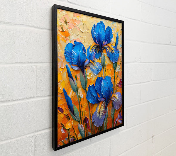 Blue Irises In Sun