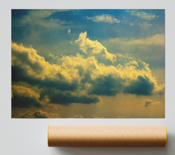 Golden Cloud Formations Poster