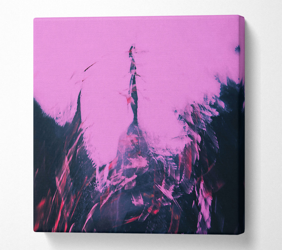  A Canvas Print of Pink Horizon'S Embrace Canvas Art