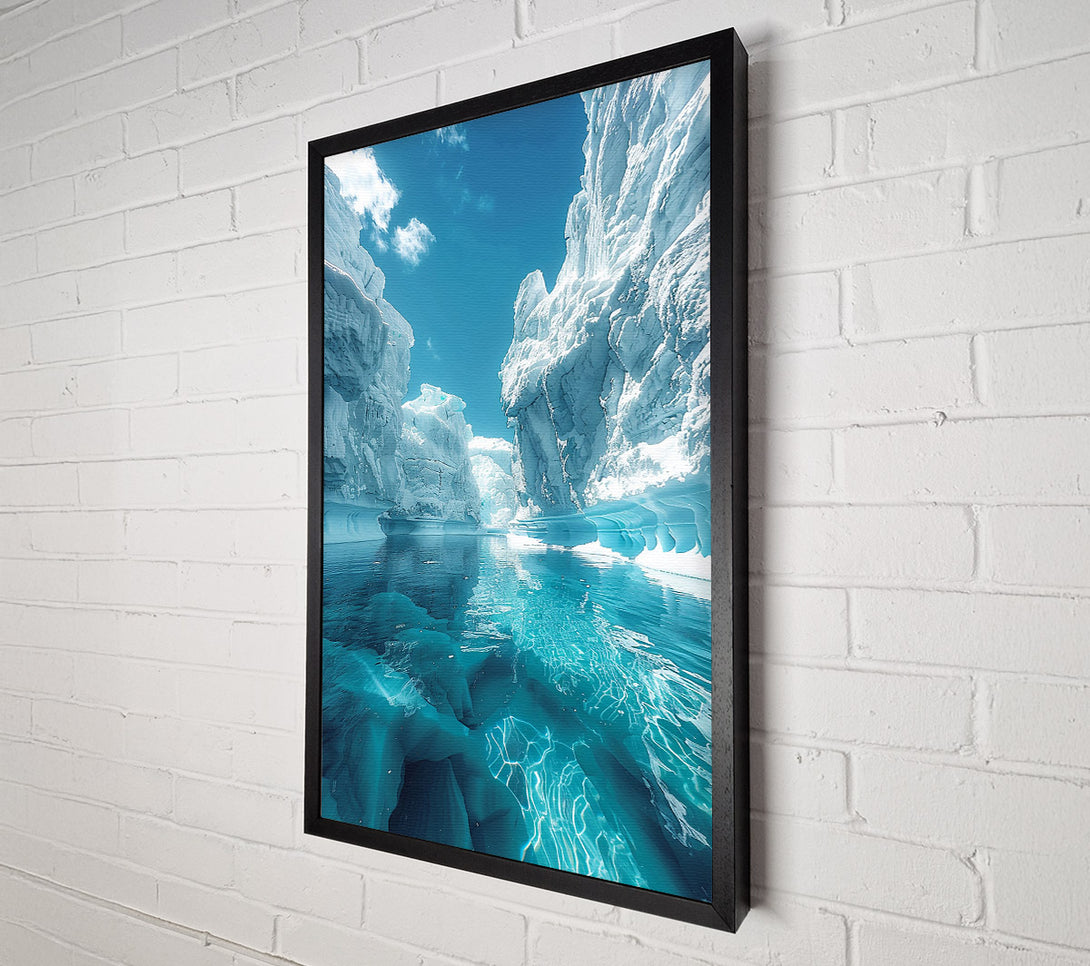  A Canvas Print of Aqua Ice Canyon Canvas Print