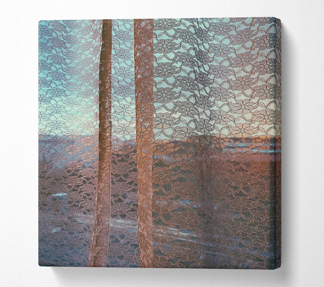  A Canvas Print of The Dusty Rose Curtain Canvas Wall Art
