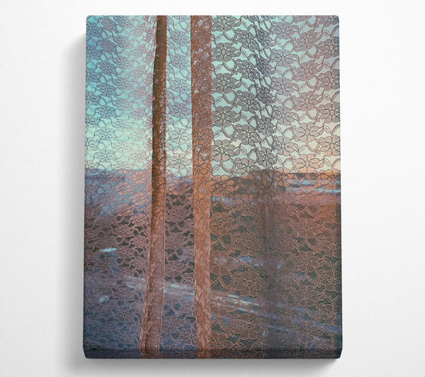  A Canvas Print of The Dusty Rose Curtain Canvas Wall Art