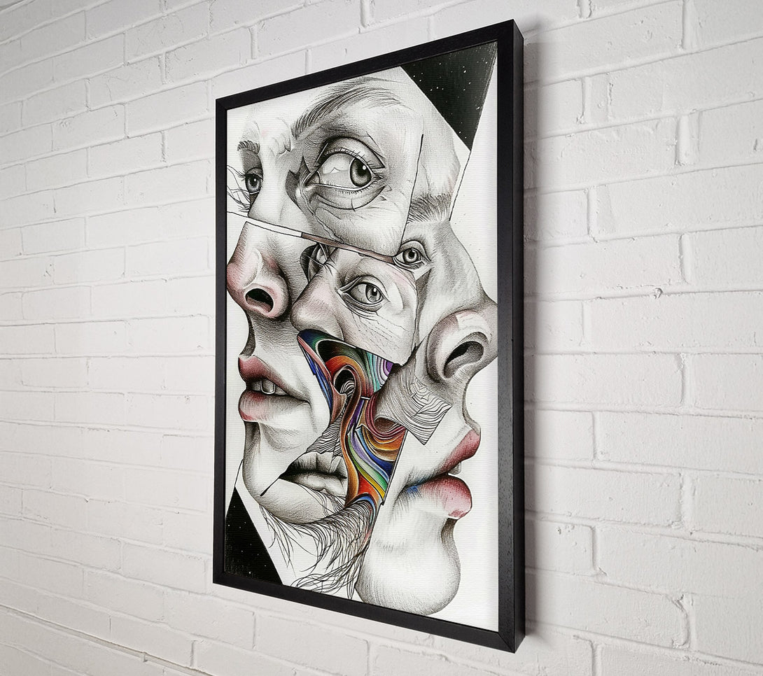  A Canvas Print of Rainbow Face Fragments Canvas Art