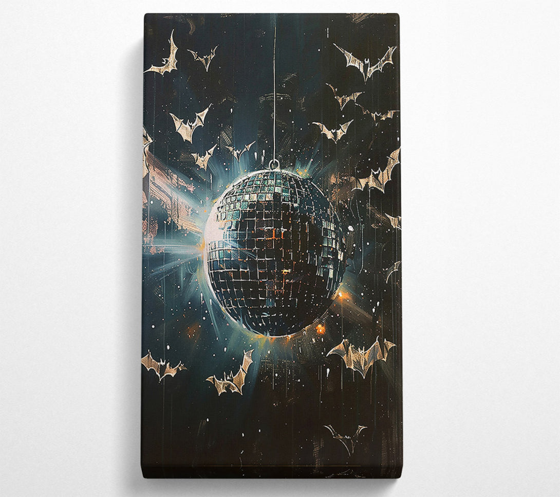  A Canvas Print of Black Bat Disco Ball Canvas Art