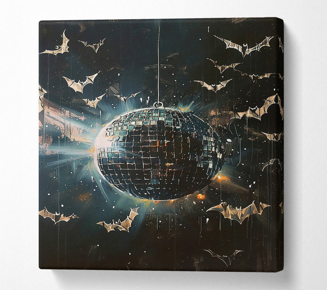  A Canvas Print of Black Bat Disco Ball Canvas Art