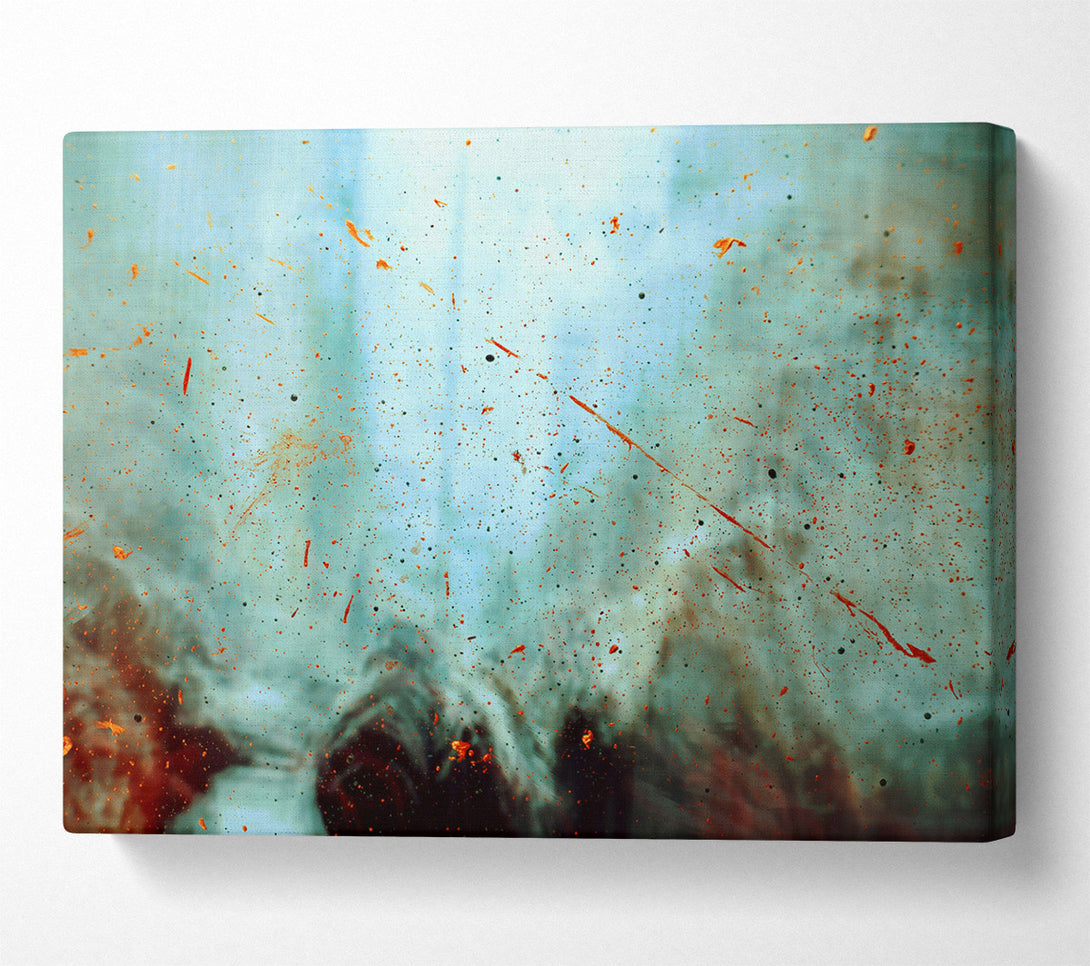  A Canvas Print of Teal Spattering Dreams Canvas Print