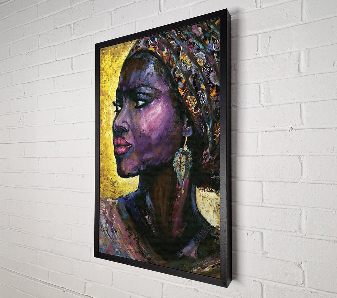  A Canvas Print of African Woman Paint Canvas Print