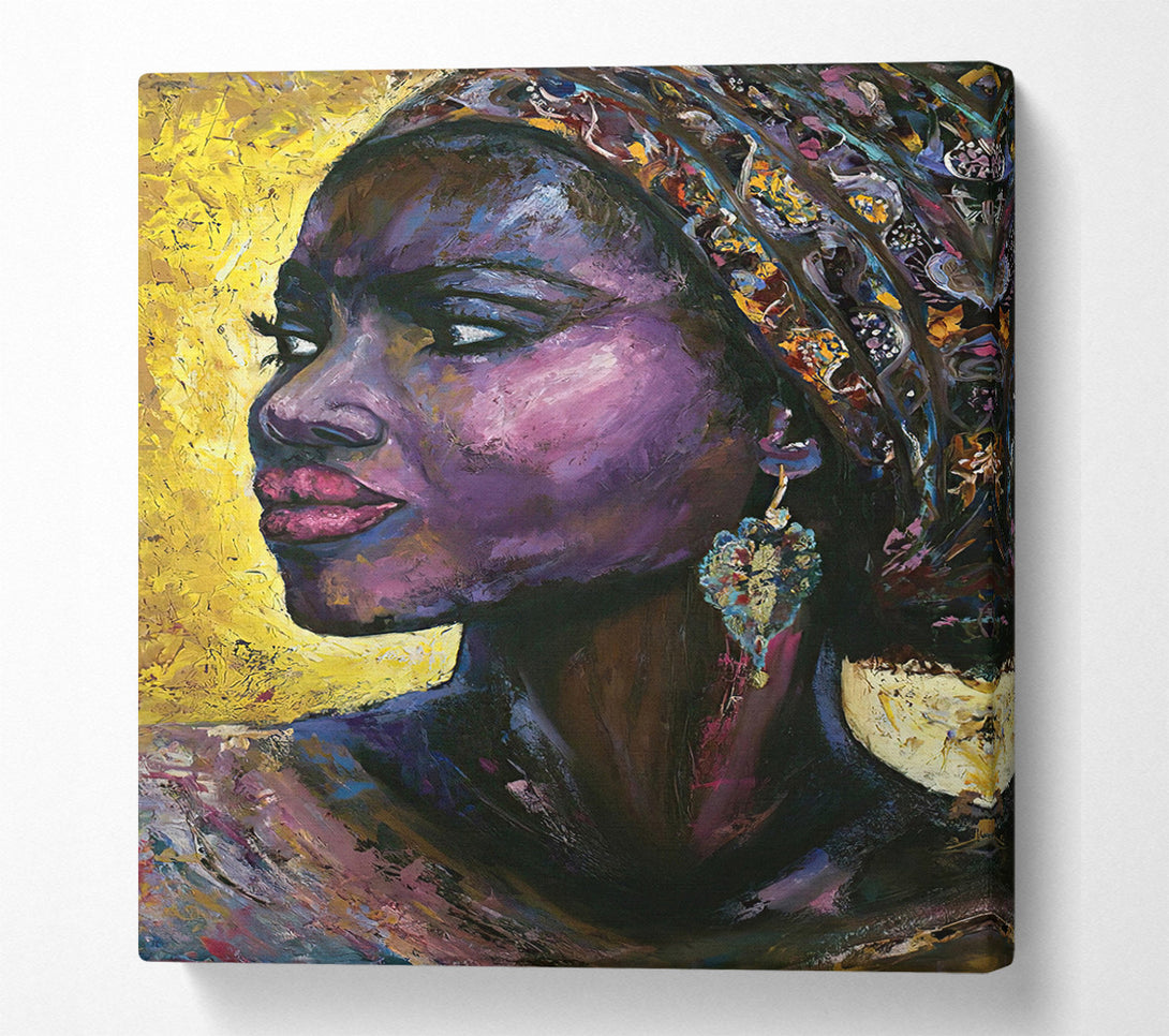  A Canvas Print of African Woman Paint Canvas Print