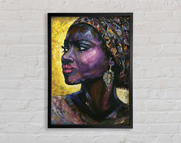African Woman Paint Framed Print