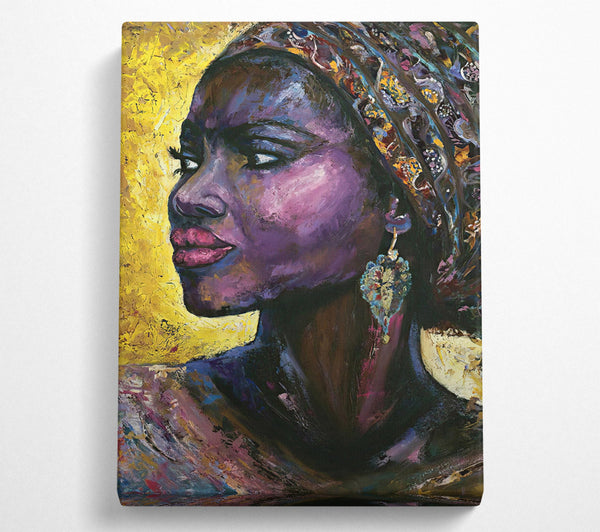  A Canvas Print of African Woman Paint Canvas Print