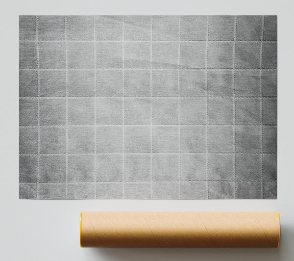 Silver Grid Texture Giclee Print