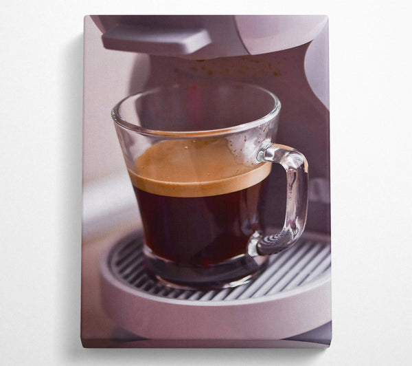 A Canvas Print of Dark Brown Espresso Drip Canvas Wall Art