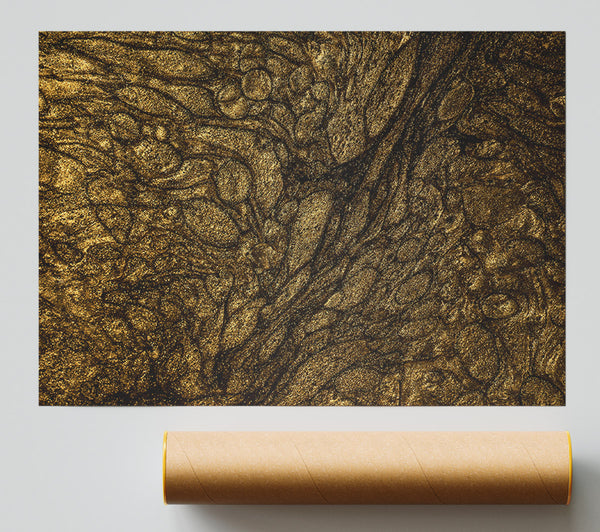 Golden Swirling Dream Giclee Print