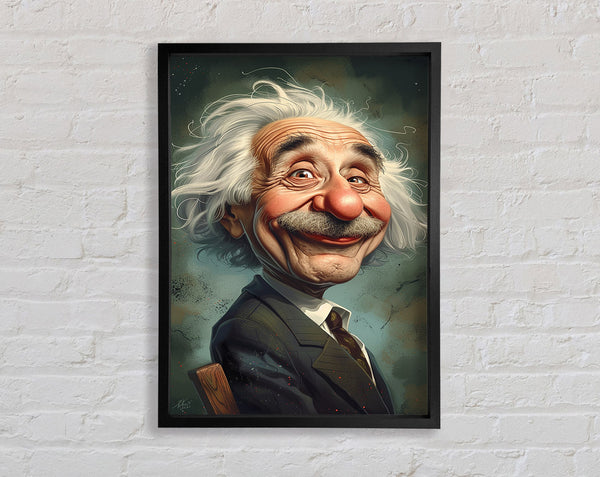 Albert Einstein Funny Framed Print