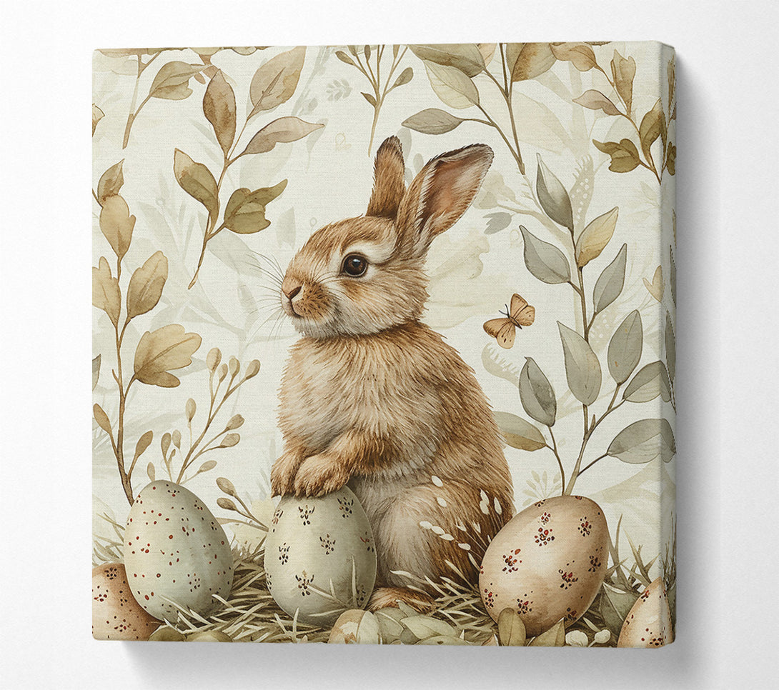  A Canvas Print of The Green Bunny Nest Canvas Wall Art