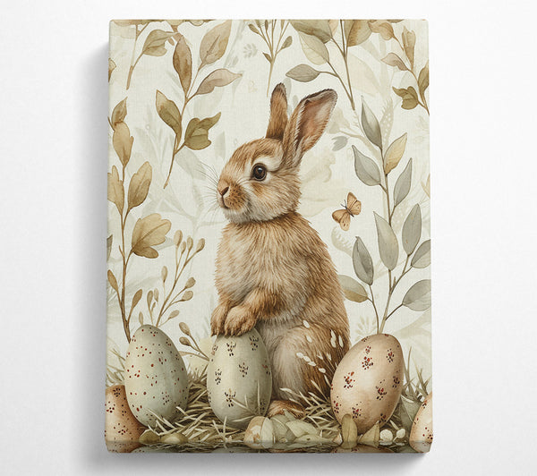  A Canvas Print of The Green Bunny Nest Canvas Wall Art