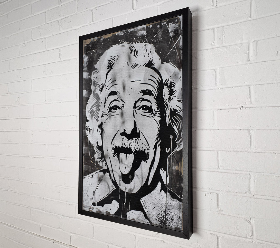  A Canvas Print of Albert Einstein Graffiti Canvas Wall Art