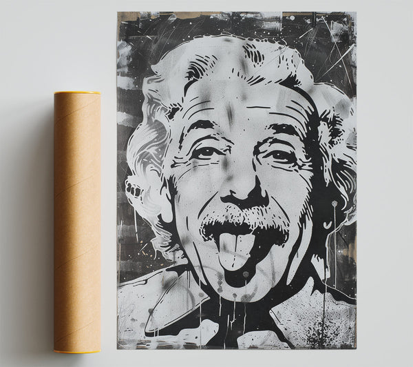 Albert Einstein Graffiti Giclee Print
