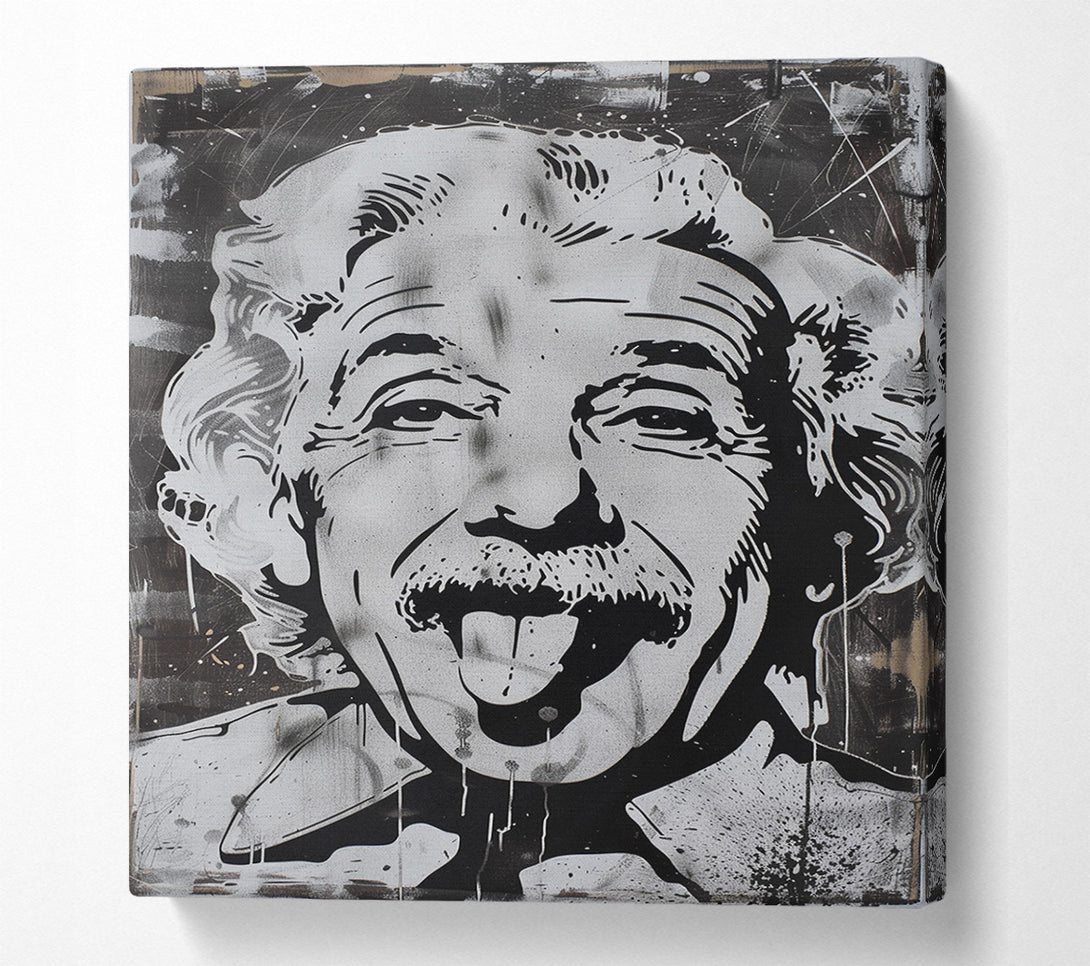  A Canvas Print of Albert Einstein Graffiti Canvas Wall Art