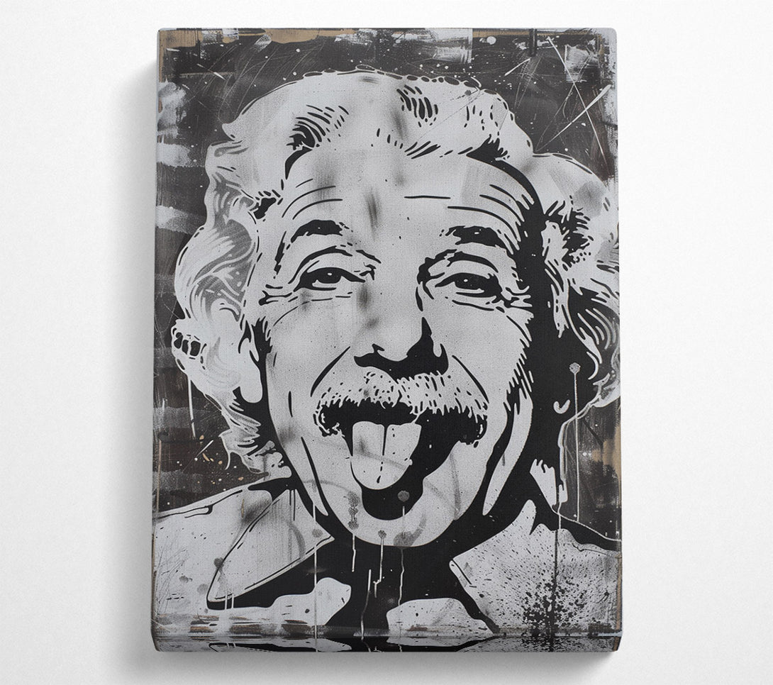  A Canvas Print of Albert Einstein Graffiti Canvas Wall Art