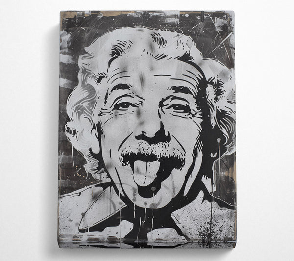  A Canvas Print of Albert Einstein Graffiti Canvas Wall Art