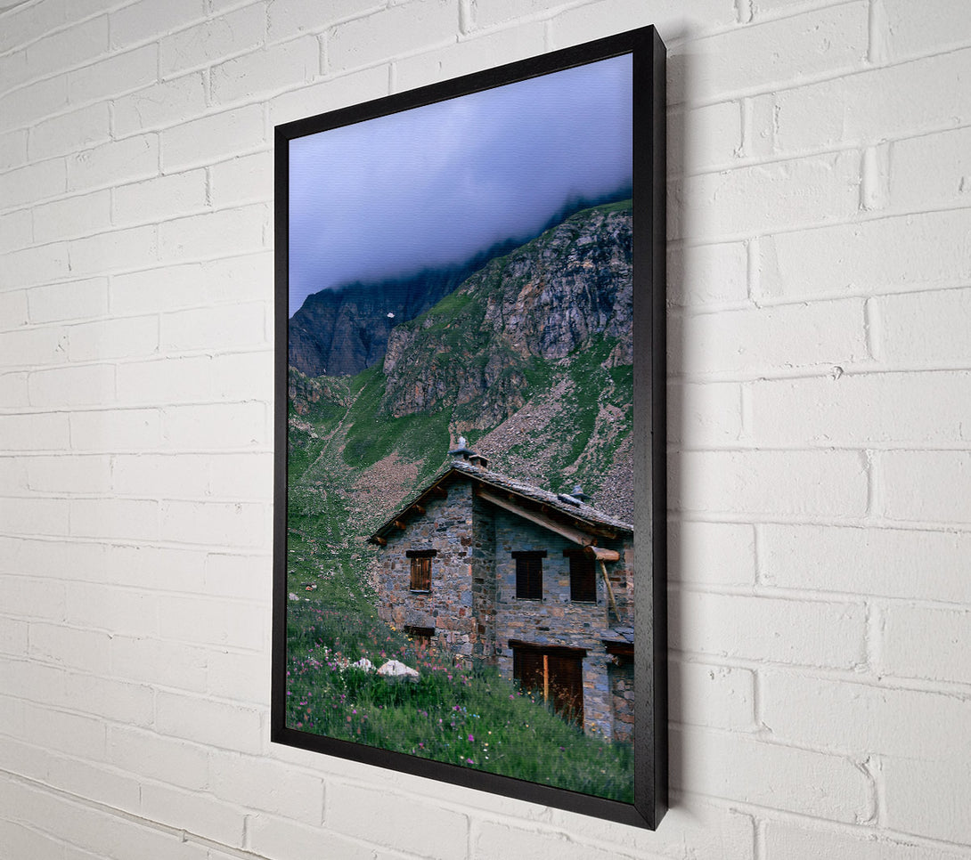  A Canvas Print of Stone Hut In The Grey Sky Canvas Art