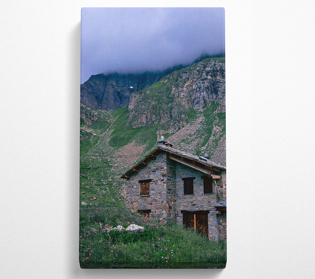  A Canvas Print of Stone Hut In The Grey Sky Canvas Art