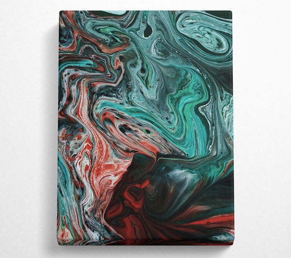  A Canvas Print of Emerald Liquid Dreams Canvas Art