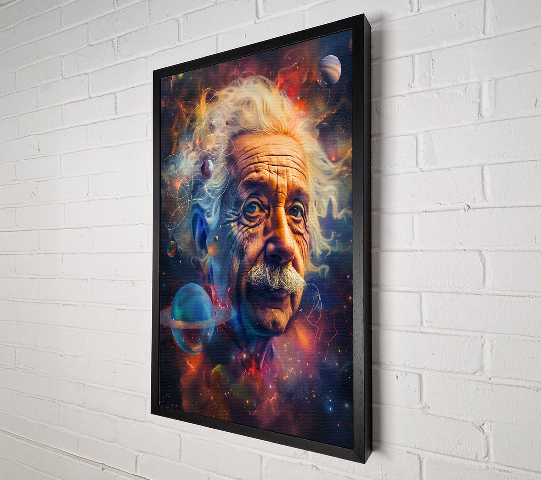 A Canvas Print of Albert Einstein Planets Canvas Art