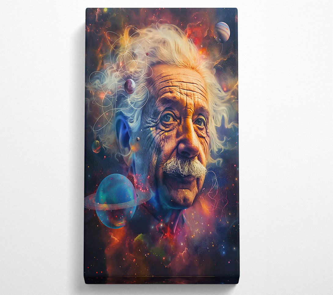 A Canvas Print of Albert Einstein Planets Canvas Art