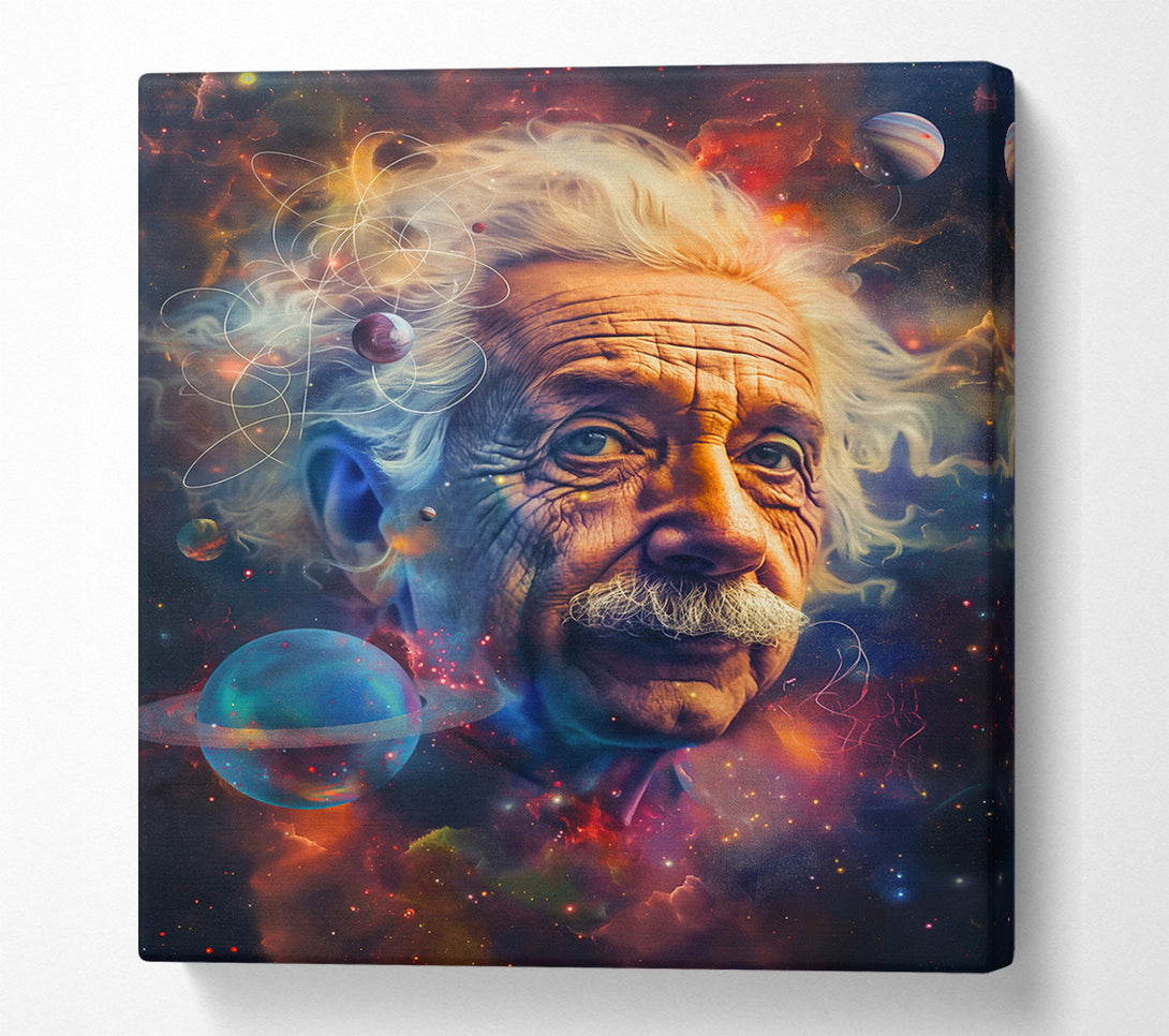  A Canvas Print of Albert Einstein Planets Canvas Art