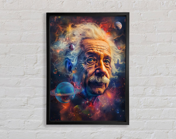 Albert Einstein Planets Framed Print