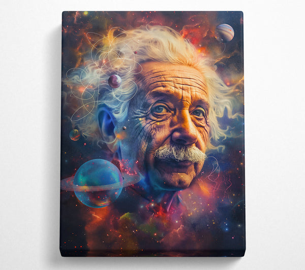  A Canvas Print of Albert Einstein Planets Canvas Art