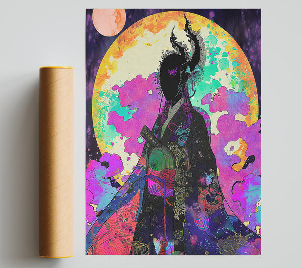 Purple Moonlit Shadow Print