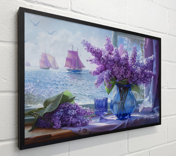Purple Lilacs By The Sea