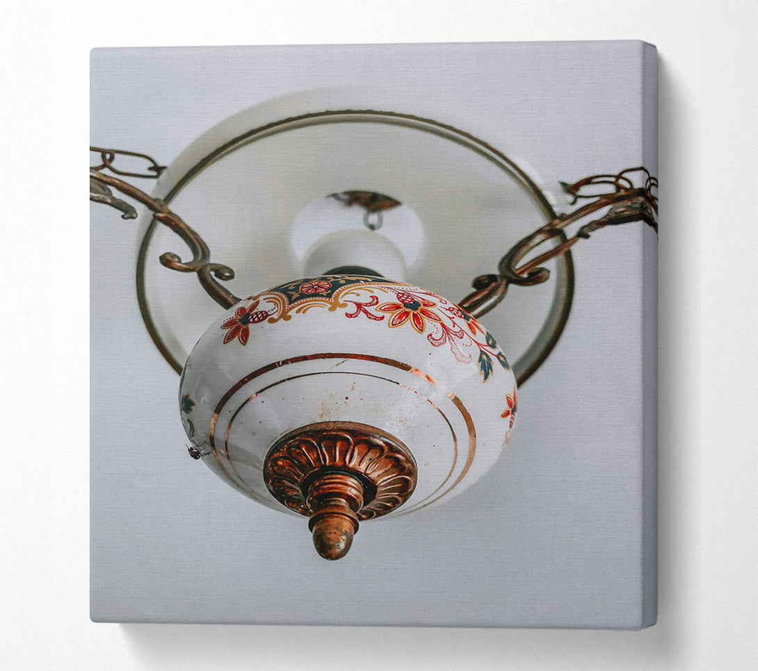  A Canvas Print of White Floral Chandelier Canvas Print