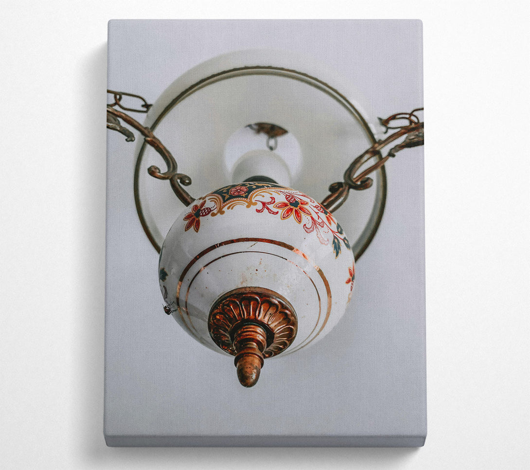  A Canvas Print of White Floral Chandelier Canvas Print