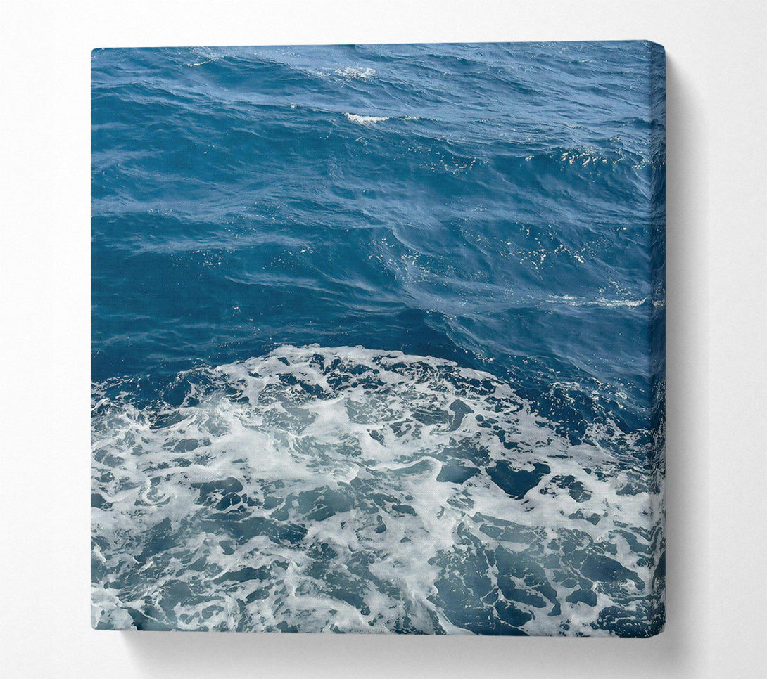 A Canvas Print of Azure Foam Patterns Canvas Wall Art