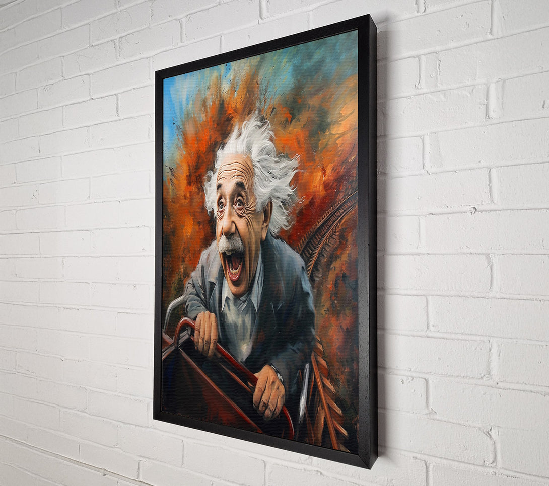  A Canvas Print of Albert Einstein Rollercoaster Canvas Art