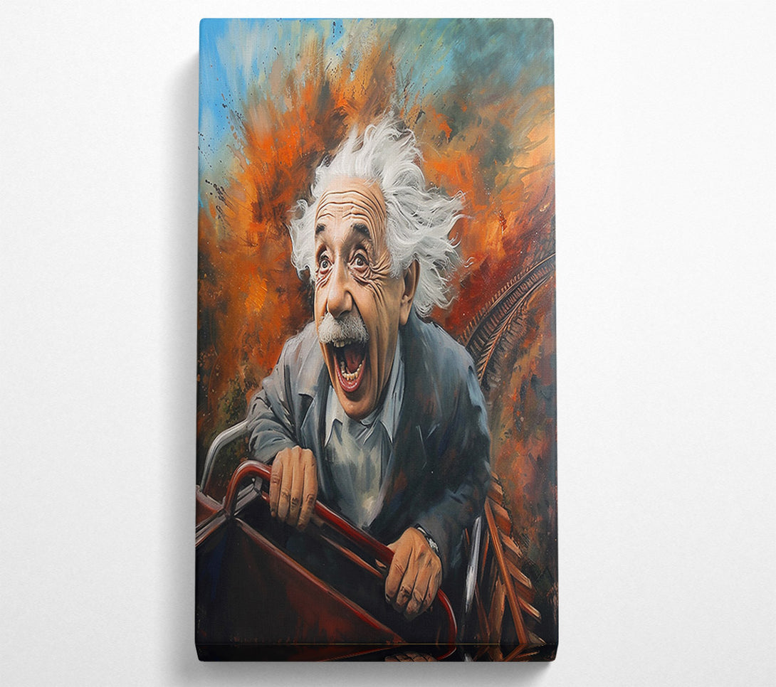  A Canvas Print of Albert Einstein Rollercoaster Canvas Art
