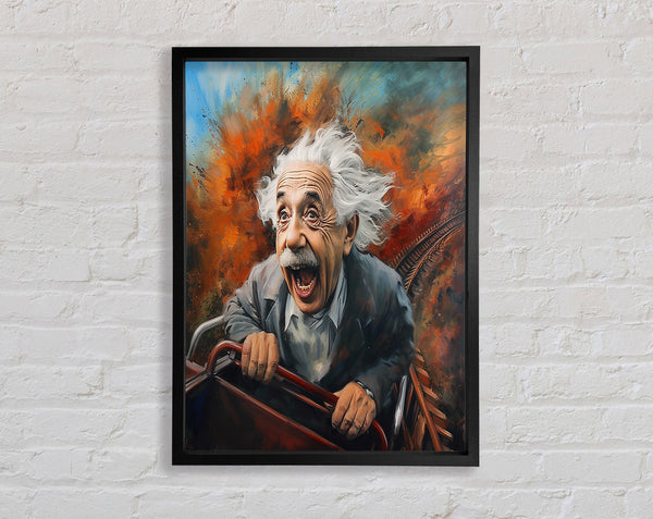 Albert Einstein Rollercoaster Framed Print