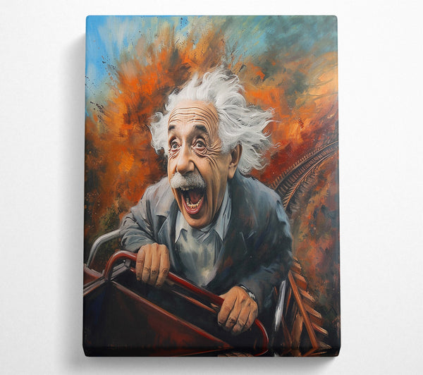  A Canvas Print of Albert Einstein Rollercoaster Canvas Art