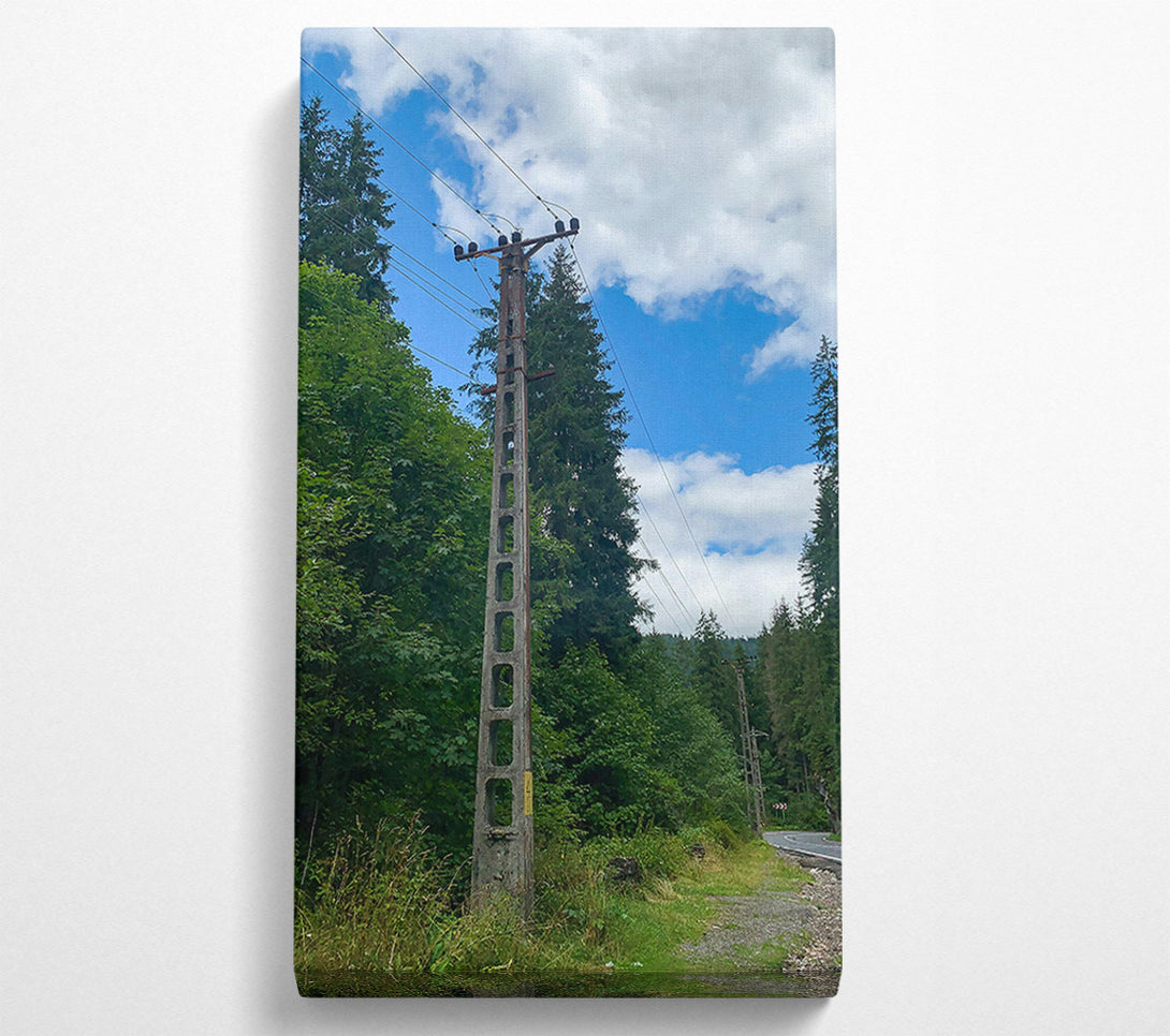  A Canvas Print of Rustic Grey Lines Canvas Art