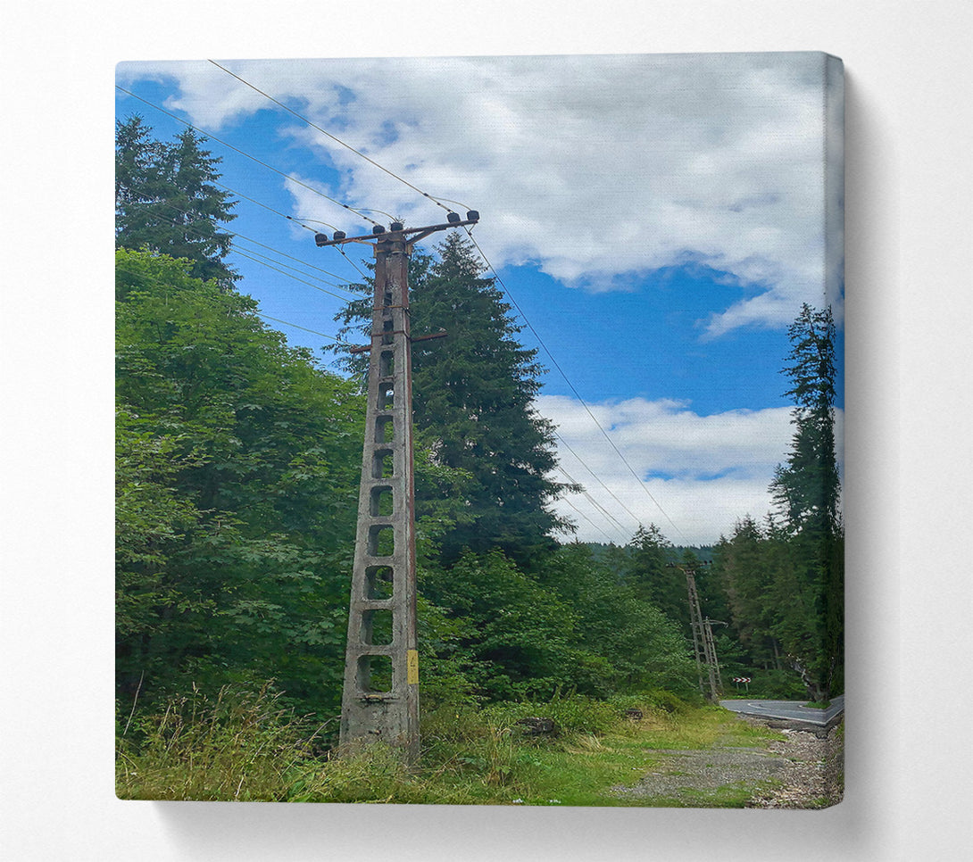  A Canvas Print of Rustic Grey Lines Canvas Art