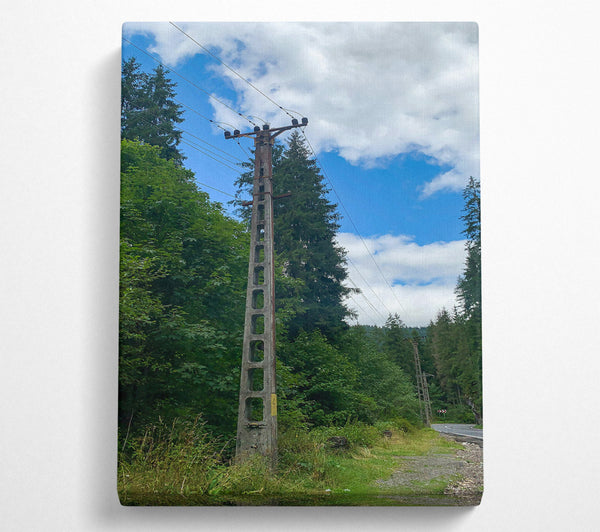  A Canvas Print of Rustic Grey Lines Canvas Art