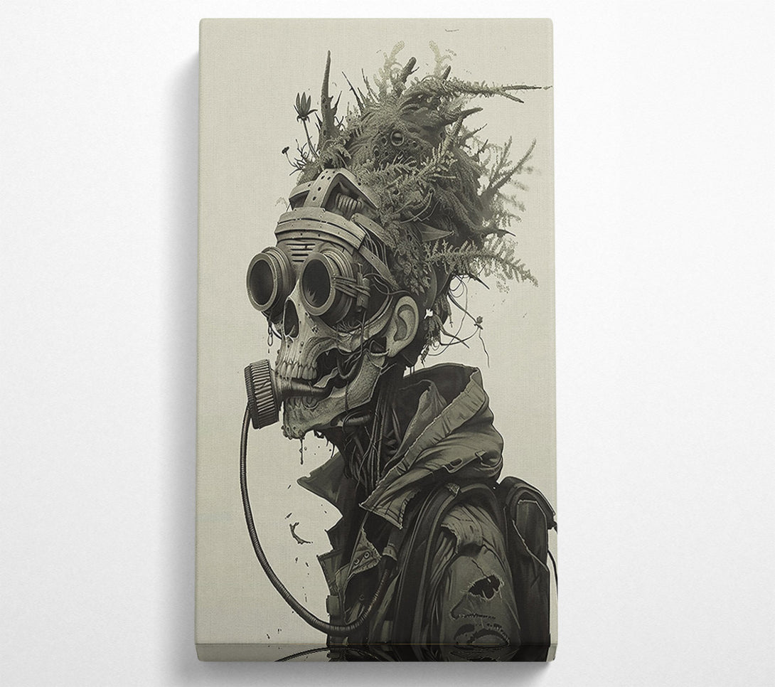  A Canvas Print of Grey Mechanical Bloom Canvas Print