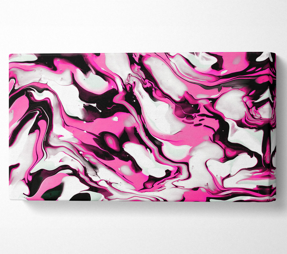  A Canvas Print of Fuchsia Flowing Swirls Canvas Art